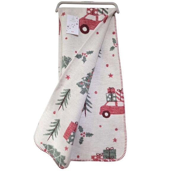 Docofil Christmas Reversible Soft Throw Blanket w/ Cotton 51x67 Made in Portugal - Picture 2 of 12